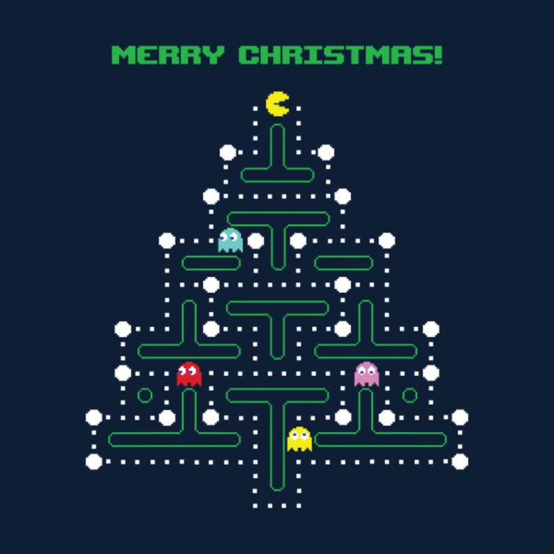 Christmas Pac-Man SWEATER / Ugly Sweater | Etsy