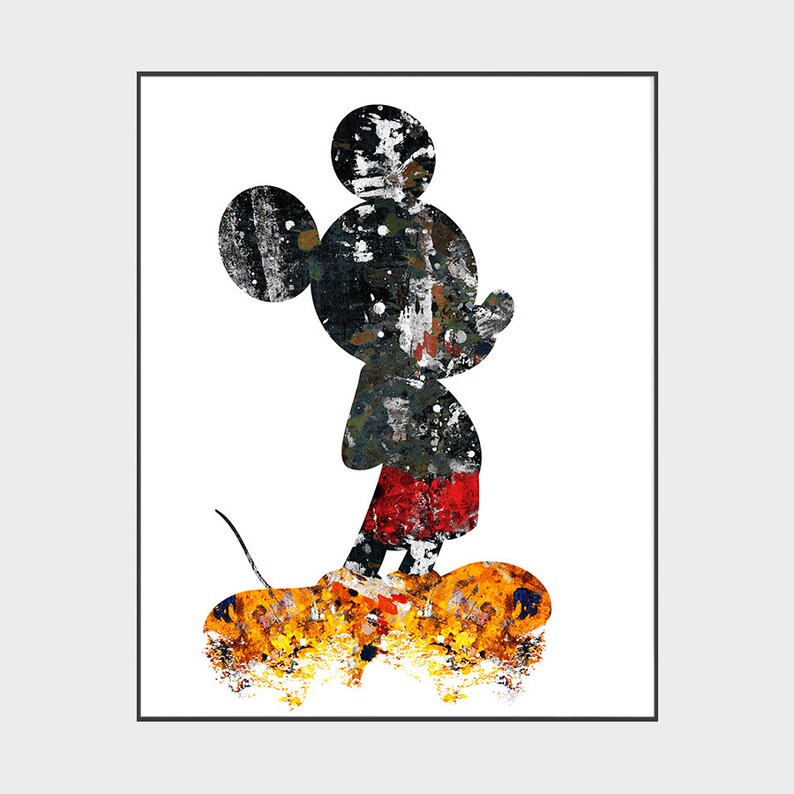 Mickey wall art mickey art print mickey mouse disney print Etsy