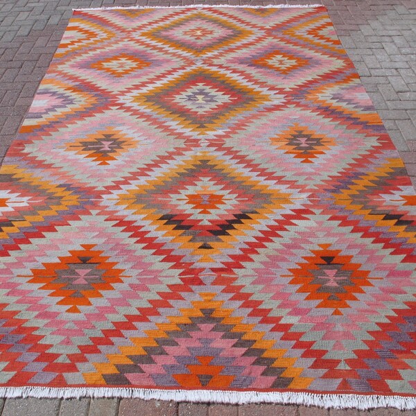 Kilim Rug 8x10 Etsy