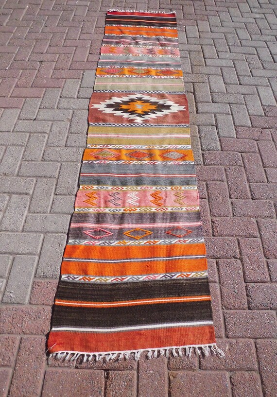 Flur Laufer Teppich Bunte Laufer Teppich Laufer Vintage Etsy