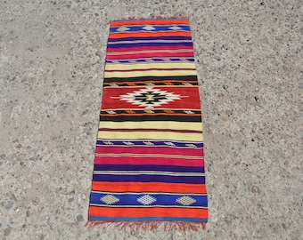 Vintage Turkish Kilim Runner, area rug, rustic decor, kilim runner, vintage runner, floor rug runner, hallway runner, turkish rug, 26” x 65”