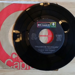 THREE DOG NIGHT-45 Record - 1972 recording record album rock and roll vintage music lp record