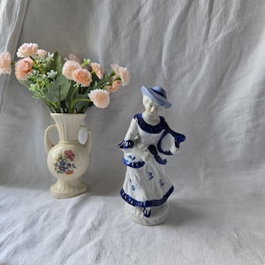 Blue and White Woman Figurine