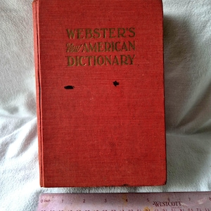 Vintage Webster Dictionary - Etsy