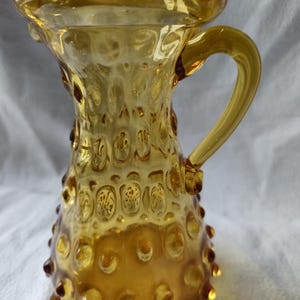 Amber Glass Vase/Pitcher. Vintage with No chips or cracks. Hotmail design