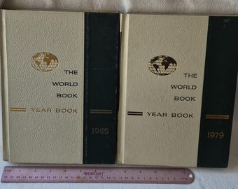 Vintage The World Book Year Books from 1979 and 1965