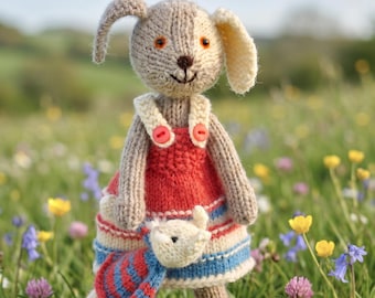 Puppy Dog Knitting Pattern with Outfit & Little Kitten – Animal PDF Pattern