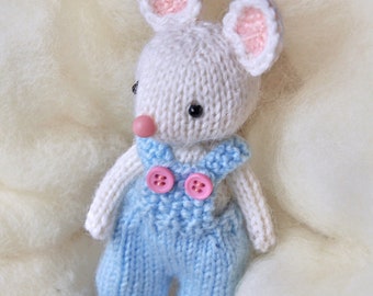 Toy mouse Knitting pattern PDF Knitted animal pattern Stuffed toy making DIY toy Baby Mouse Amigurumi pattern Pattern baby toy Mouse pattern