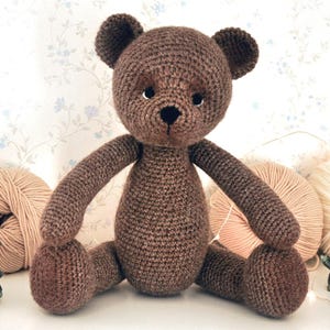 Teddybär Häkelanleitung PDF, Klassisches Amigurumi Spielzeug Tutorial für handgemachten Bären