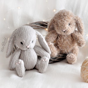 Bunny knitting pattern, Knitted animal toy Back & Forth Pattern