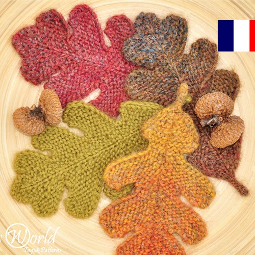 Leaf Knitting Pattern PDF Sassafras Leaf Ornament Knit Etsy