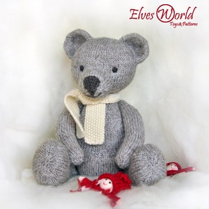 Knitting pattern toy Knitted teddy bear pattern Knit animal pattern for children Stuffed Soft Toy Jointed Teddy Bear Classic Teddy Bear Baby