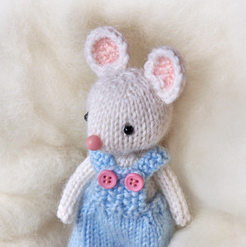 Toy mouse Knitting pattern PDF Knitted animal pattern Stuffed Etsy