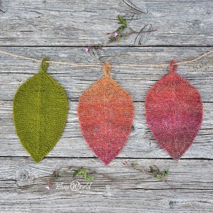 Leaf Knitting Pattern PDF Simple Oval Leaf Ornament Knit Coasters - Etsy