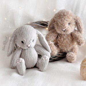 Bunny knitting pattern, knitted animal toy, amigurumi bunny image 10