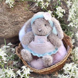 Bunny knitting pattern, knitted animal toy, amigurumi bunny image 4