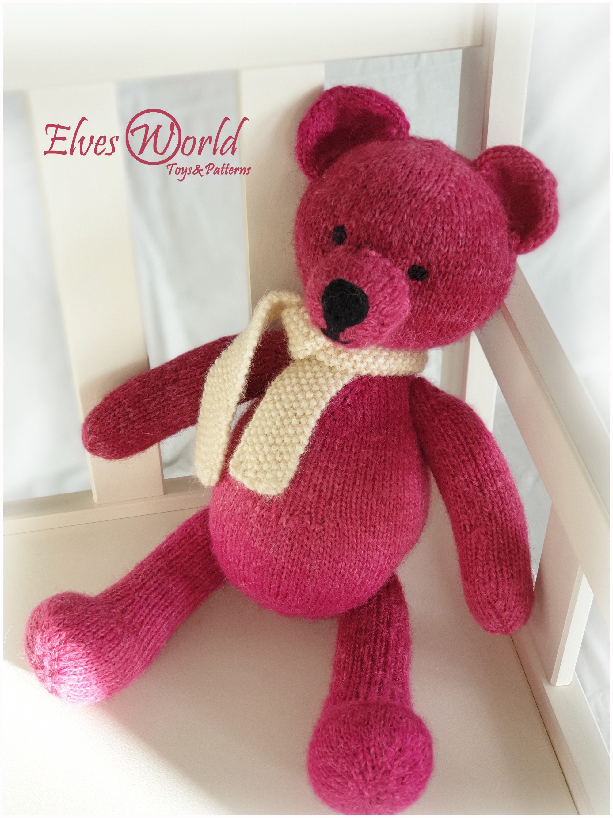 Knitting Patterns PDF Teddy Bear Toy Classic Teddy Baby Etsy