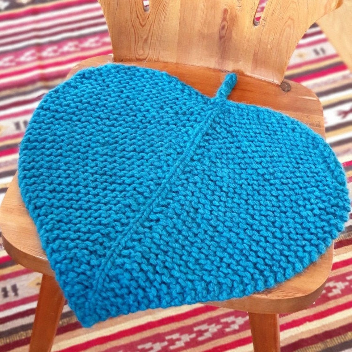 Chunky Knitting Pattern PDF Decorative Pillow, Linden Chair Cushion ...