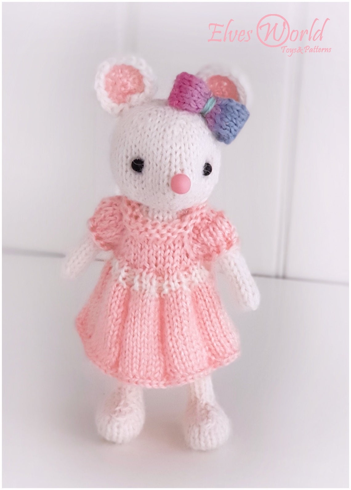 Knitting Patterns Mice Toy Mouse PDF Knitted Animal Valentine Etsy
