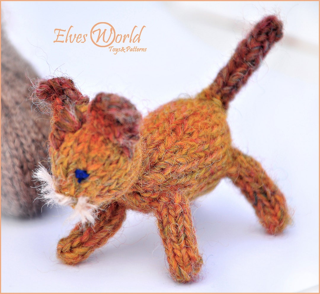 Toy Knitting Pattern for Kitty Cat and Puppy Dog. PDF INSTANT DOWNLOAD ...
