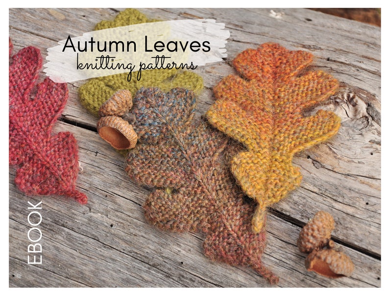 Knitting Pattern for Autumn Decoration Knitted Leaves Garland Ebook - Etsy