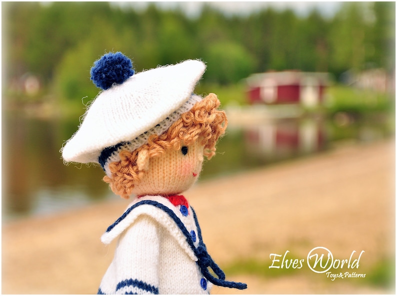 Knitting Pattern for Sailor Doll. Amigurumi Toy Pattern. Etsy