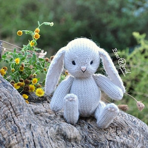 Bunny knitting pattern, knitted animal toy, amigurumi bunny image 5