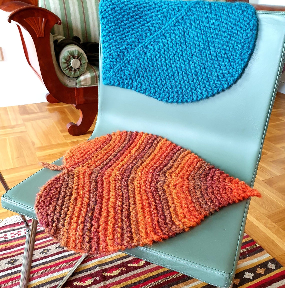 Chunky Knitting Pattern PDF Decorative Pillow, Linden Chair Cushion ...