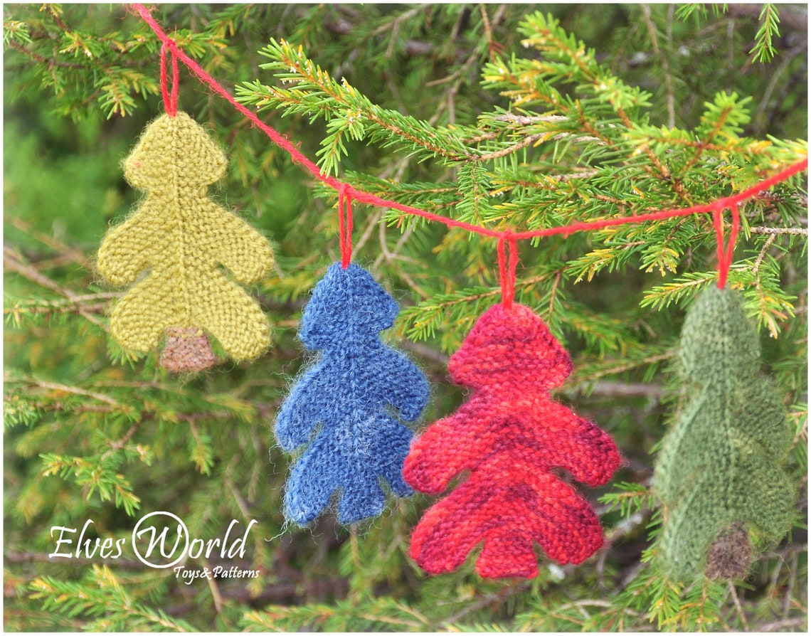 Knitting pattern Christmas tree ornament Christmas decoration Etsy