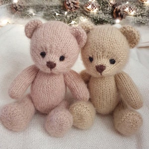 Teddy Bear knitting pattern, Knitted animal toy, In the round Pattern imagen 5