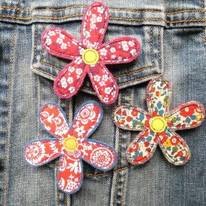 Flower brooch, Liberty London fabric brooch