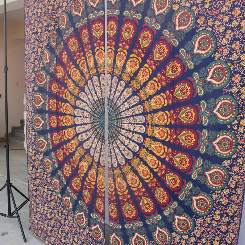 Window Tapestry Curtains Wall Mandala Tapestry Window curtains Hippie Window coverings Bohemian window scarf treatment covers drape drapery