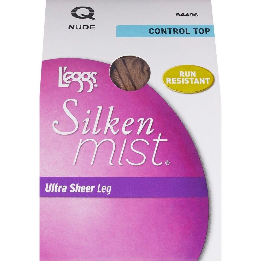 Leggs Silken Mist Control Top Pantyhose (10) Ultra Sheer Leg Nude
