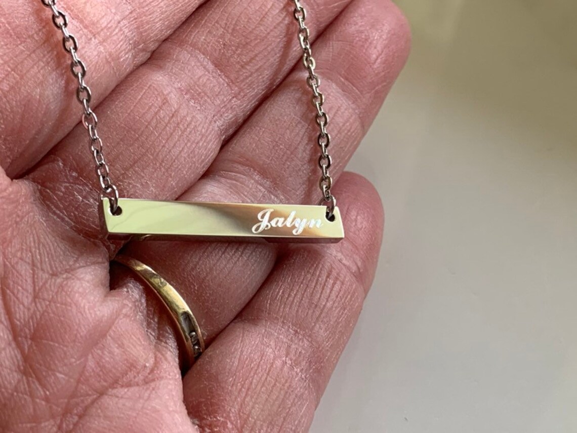 Personalized Name Necklace Best Friend Gift Rose Gold Etsy