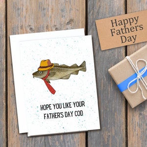 Hope You Like You're Father's Day Cod - Funny Father's Day Card - Funny Card for Dad - Father's Day Card - Happy Father's Day - Fishing