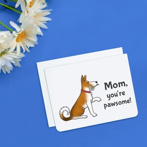 Carte de fête des mères - Maman, vous êtes Pawsome - Cartes pour maman - Carte de fête des mamans - Carte de fête des mères drôle - Cartes à crêpes - Cartes gourmandes