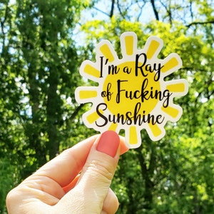 Soy un rayo de F*cking Sunshine vinilo pegatina - pegatinas divertidas - pegatinas impermeables - pegatinas seguras para lavavajillas - pegatinas para portátiles