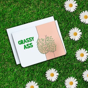 Grassy Ass - Carte de remerciement - Carte Gracias - Carte Bum - Carte drôle - Carte idiote - Carte espagnole - Carte de remerciement drôle - Carte effrontée