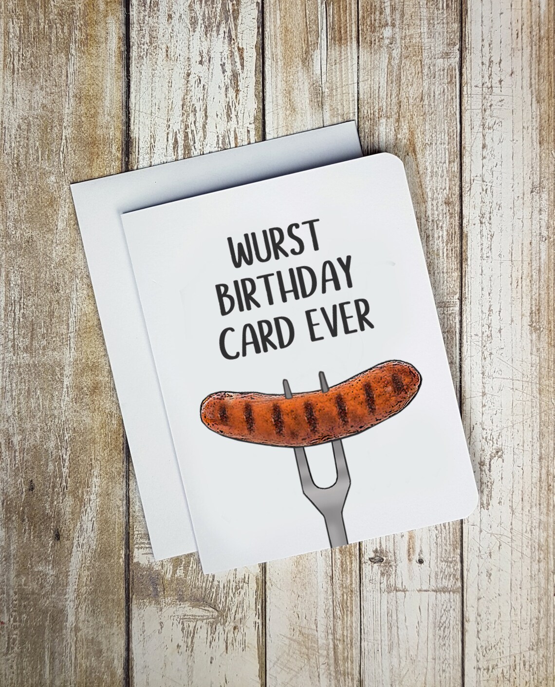 Wurst Birthday Card Ever Funny Birthday Card Sausages Birthday Card