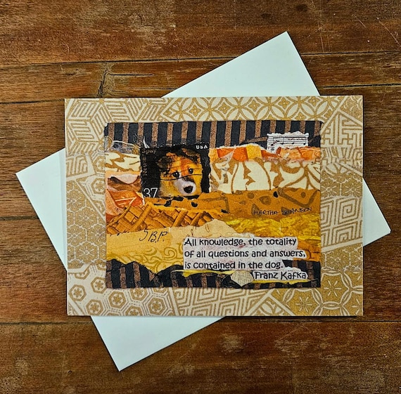 Franz Kafka Dog Lover Quote Card-Pet Loss-Pet Sitter Thank-you.