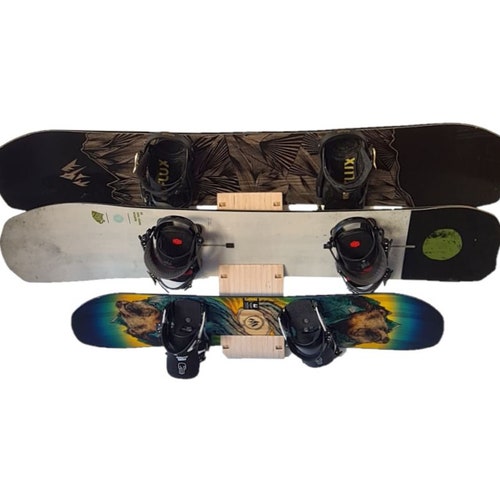 Snowboard Wall Mount With Hooks for Helmet Snowboard Rack Etsy