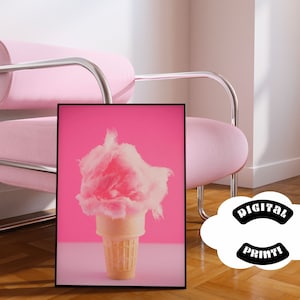 Cotton Candy Print | Maximalist Decor | Candy Wall Art | Cute Trendy Prints | Eclectic Decor | Dorm Posters | Preppy Wall Art | Trendy Print