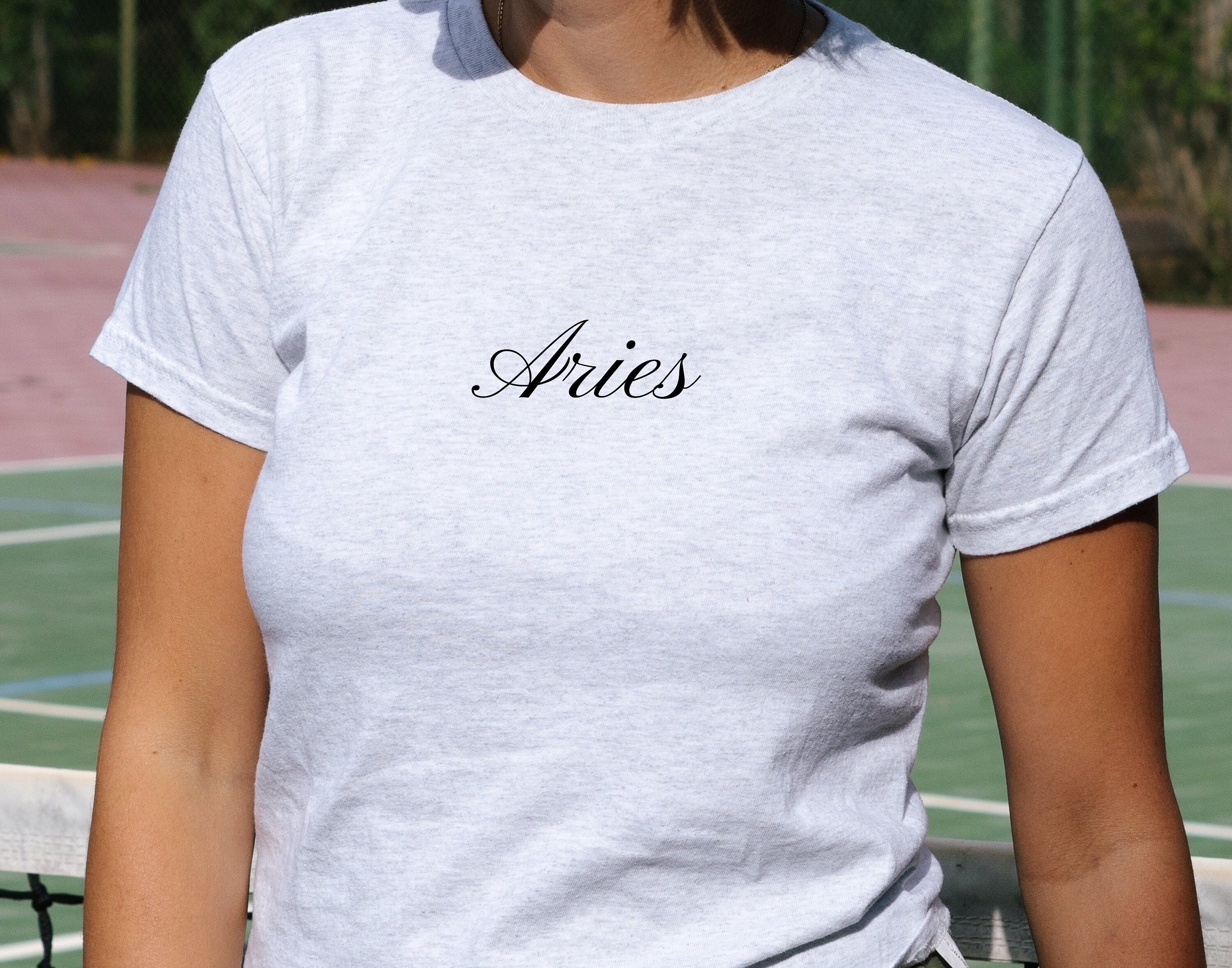 Retro Aries Y2k Baby Tee Shirt Zodiac Astrology T Shirt