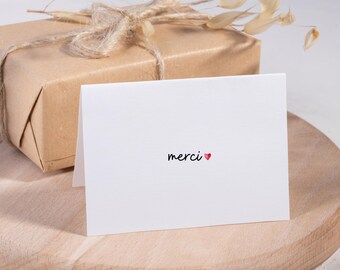 Merci Thank you Card Merci Beaucoup Greeting Card French Thank You Card Croissant Card Cute Thank You Card Paris Thanks