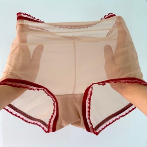 Braguita transparente de cintura alta, varios colores. Tallas S - 5XL. imagen 4