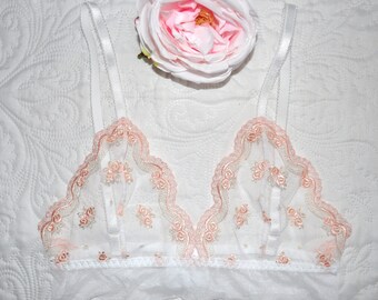 white sheer bralette