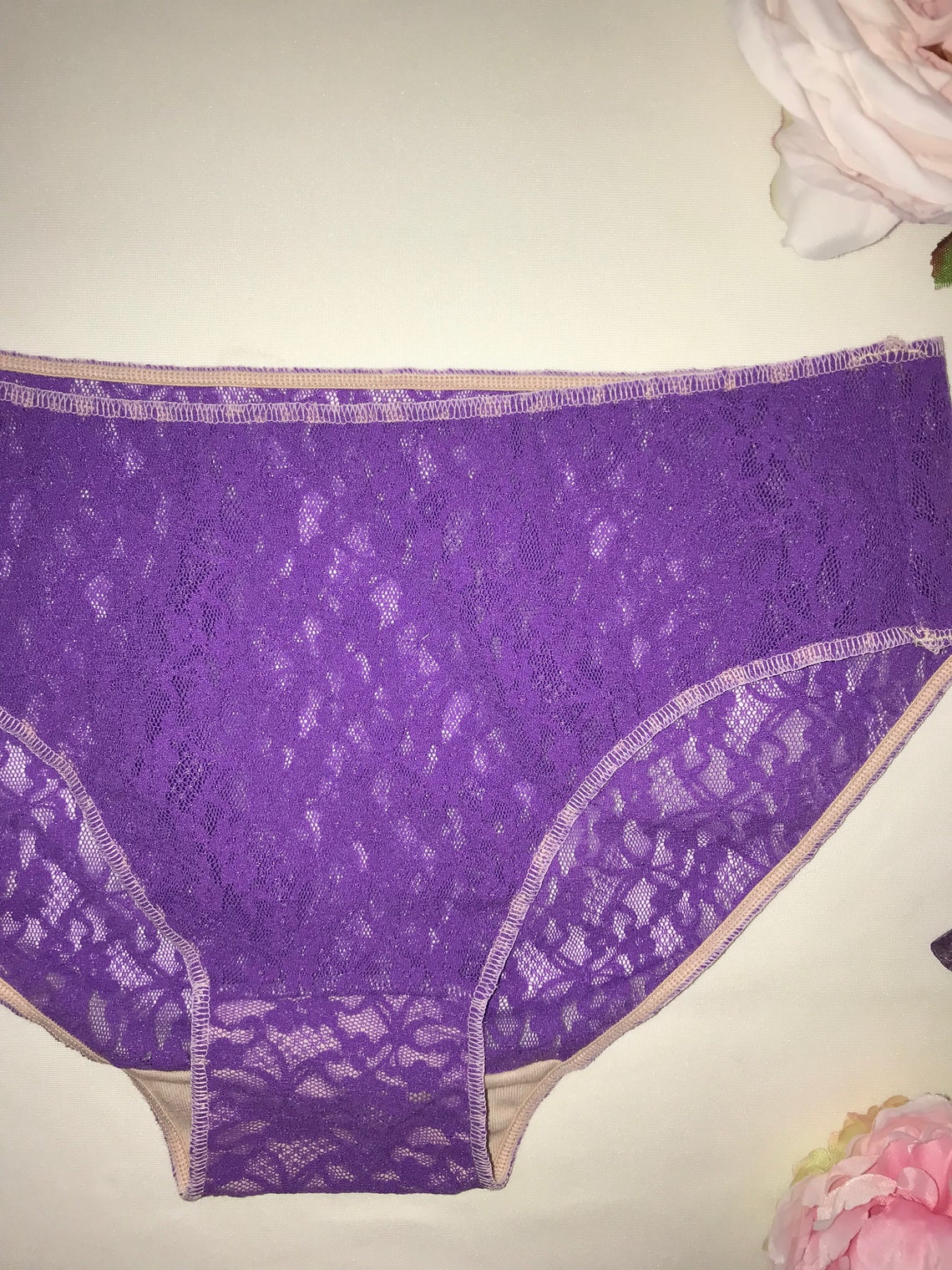 See Through Lace Panties Stretch Lace Panties Violet Panties | Etsy UK