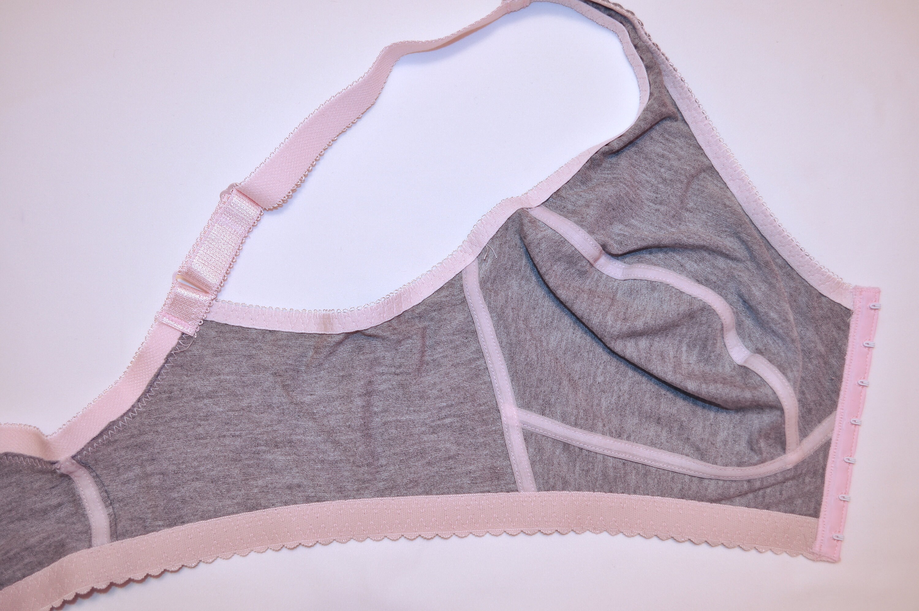 Cotton bralette Grey bralette Soft cotton bralette Soft cup Etsy Polska