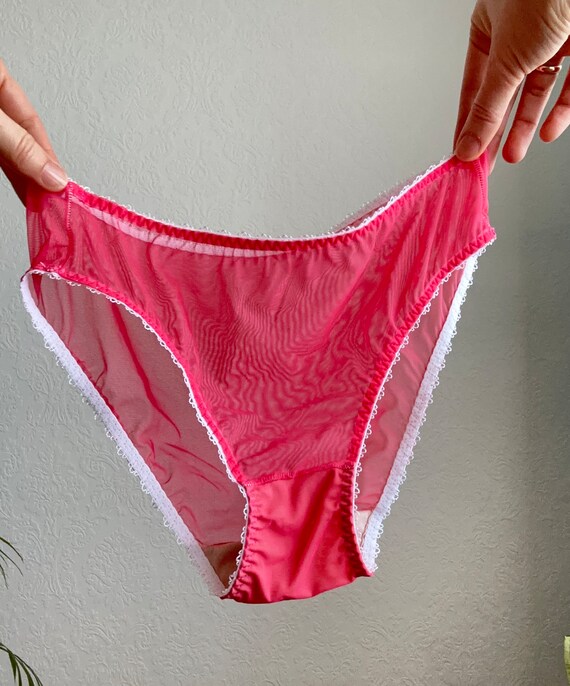 Culotte Femme Taille Haute - Coton Bio, Dentelle, Transparente, Confortable - Taille XXL - 4