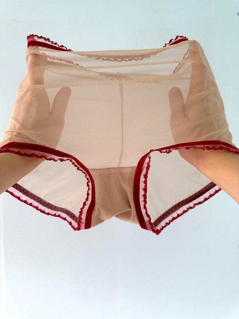 Braguita transparente de cintura alta, varios colores. Tallas S - 5XL. imagen 4